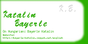 katalin bayerle business card